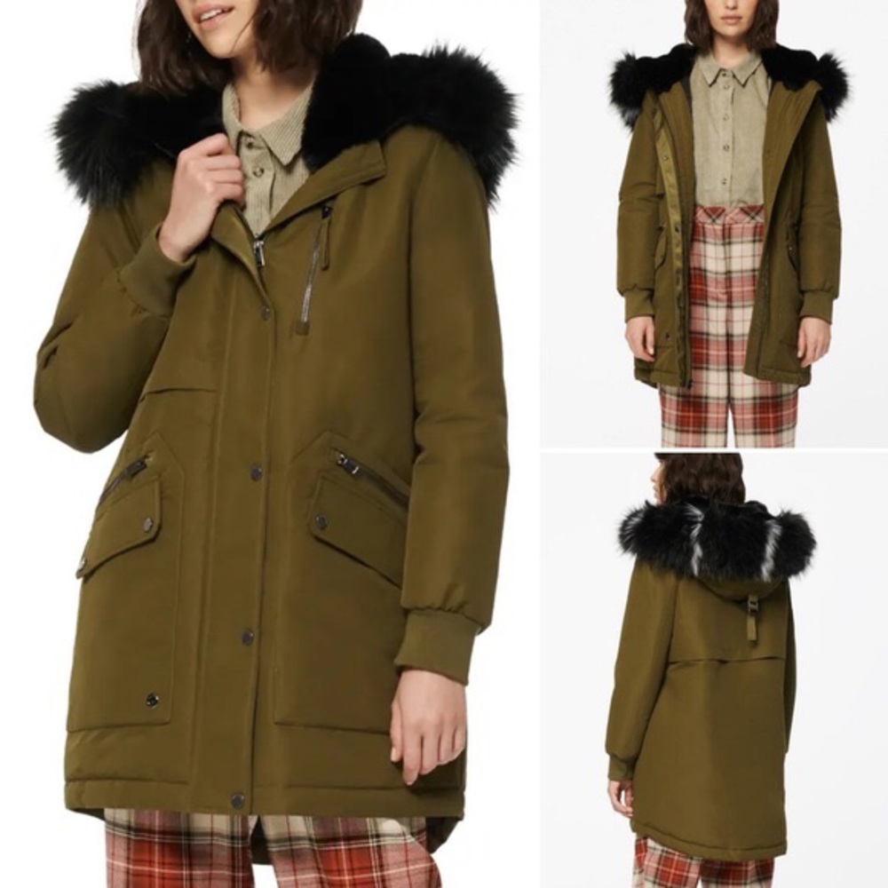 NWT! Andrew Marc Faux Fur Trimmed Hooded Carina Parka!